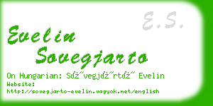 evelin sovegjarto business card